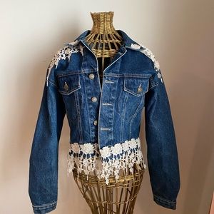 Bohemian lace jean jacket.